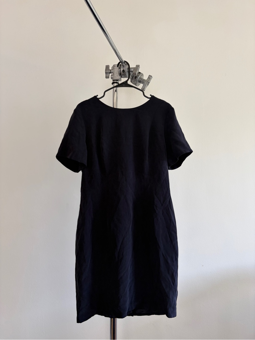 J. Peterman Black Long Sleeve Shift Dress